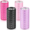 WILLBOND 4 Pcs Bang Rollers Long Hair Rollers Aluminium Thermal Hair Rollers Self Grip Roller Bangs Long Hair Curler for Long Hair Women Hairstyle(4.7 x 2 Inch,Rose Red, Light Pink, Purple, Black)