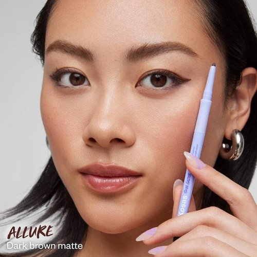 Kosas Soulgazer Intensifying Waterproof Gel Eyeliner - Allure (dark brown matte). Bonus Premium Korean Sheet Masque with Collagen
