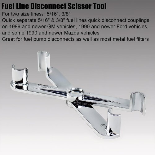 BELOMI Scissor Fuel Line Disconnect Tool, 3/4 5/8 1/2 and 3/8 Inch Fuel Filter Tool for Quick Disconnection, Securely Fit for Easy Removal, Auto Fuel Line Remover for Many Vehicle Models