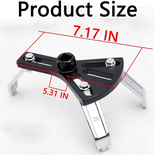 Osilly Car Fuel Pump Removal Tool, Adjustable Fuel Lid Tank Cover Collar Ring Spanner, Auto Fuel Pump Lock Ring Removal Tool, Universal 4.5" to 7.3" Fuel Tank Repair Tool