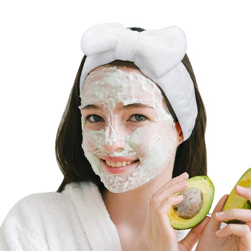 HFZRZFH 4 Pcs Cute and Simple Bow Tie Hair Band Spa Headbands for Girls and Women, Ideal for Face Washing, Skincare, Makeup, and Spa