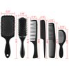 SIQUK 6 Pieces Hair Brush Comb Set Paddle Brush Detangle Hair Brush and Black Combs for Men and Women Wet, Dry, Curly and Straight Hair