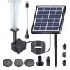 Lewisia Solar Bird Bath Fountain Pump USB Charging + Solar Powered Water Pump for Birdbath Small Pond Garden Decoration
