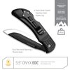 OUTDOOR EDGE 3.5" Onyx EDC - Pocket Knife with Replaceable Blades and Pocket Clip. The Perfect Razor Sharp EDC Knife. Black with 3 Extra Blades