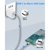 GHNTJAP 2 Pack 1.5ft USB C to Micro USB Cable, Micro USB to USB C Cable Braided USB Type C to Micro USB Android Charger Cable Compatible with MacBook Pro, Galaxy S22 S21 S10, Pixel，LG