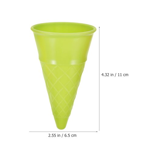Kisangel 5pcs Plastic Ice Cream Cones Ice Cream Sand Toys Ice Cream Cup Toys Ice Cream Sandbox Toys for Childern Beach Toy
