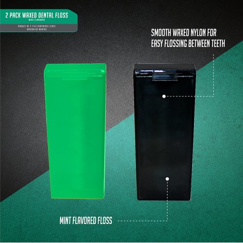 ManMade: Pack of 2 Waxed Dental Floss |Gets to Those Hard to Reach Places| for Men |Travel Friendly| (Green)