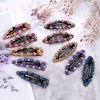 OIIKI Rhinestone Snap Hair Clips for Women 10pcs, Sparkly Glitter Crystal Hair Clips Barrettes Bling Diamond Fancy Hair Snap Clips Hairpins for Girls Wedding Decorative Hair Accessories