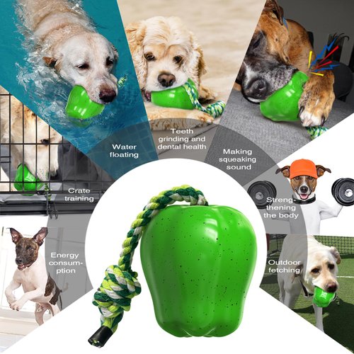 TANGJAK Dog Toy Multi-Functional Pet Toys Long Lasting Dog Chews Squeaky Dog Toys Tough Dog Toys for Gift