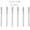 MZCMSL Barrel Cuticle Nail Drill Bit Set with Case, 6pcs Pro Diamond Nail Bits for Nail Salon Manicure, 3/32 Shank efile Bit(Medium)