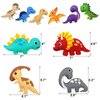 CiyvoLyeen Dinosaur Sewing Craft Kit DIY Kids Craft and Sew Set for Girls and Boys Educational Beginners Sewing Stuffed Animal Felt Plush Ornaments Set of 14 Sewing Kits for Kids Age 8 9 10 11 12