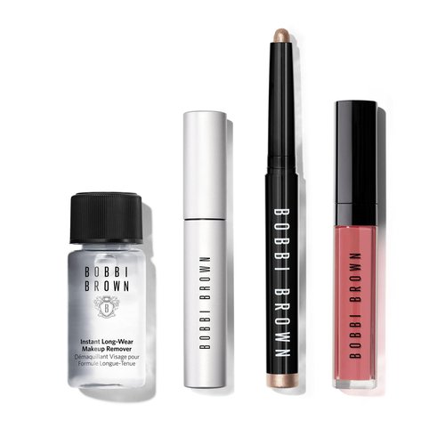 Bobbi Brown Essential Lip & Long-Wear Eye Makeup Kit, 4 Piece Set