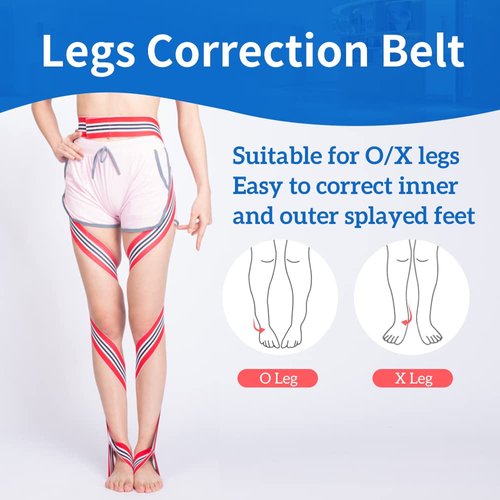 GHORTHOUD O/X Legs Correction Belt Legs Posture Corrector Band Unisex O/X Legs Type Legs Bandage Lightweight Pediatric Straighten Belt for Men Women and Children for Day and Night (Small)