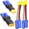 JIECHUN 2Pairs XT60 to EC5 Male Female Adapter, XT60 to Male Female EC5 Connector Adapter RC LiPo Battery Connectors
