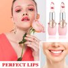 LZYLLS 2 Pack Crystal Jelly Flower Lipstick,Magic Temperature Color Change Lip Gloss Lip Stick PH Clear Magic Lipstick Long Lasting Nutritious Moisturizing Lip Balm（Set A）