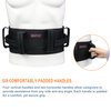 MDSTOP Transfer Belt with Padding Handles, Medical Nursing Safety Gait Patient Assist, for Bariatric/Pediatric/Elderly/Handicap/Occupational & Physical Therapy (L, Black)
