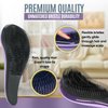Detangling Hair Brush For Kids And Adults, Gentle Hair Care Brushes With Soft Flexible Bristles For Straight, Natural, Curly, Dry, Or Wet Styling, Helps Loosen Knots And Tangles, The Scoopie (Black)