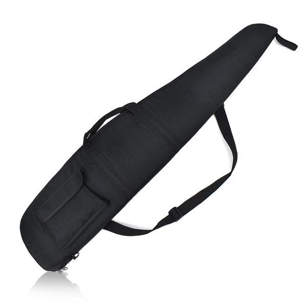 AUMTISC Soft Rifle Case, Shotgun Carrying Bag, Gun Cases for Scoped Rifles with Adjustable Shoulder Strap and Velcro pocket, Black 44
