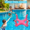 Uniqhia Inflatable Pool Ring Toss Games Toys, Floating Shark Flamingo Swimming Pool Ring with 6Pcs Rings, Swimming Pool Games for Kids Adults Summer Pool Party