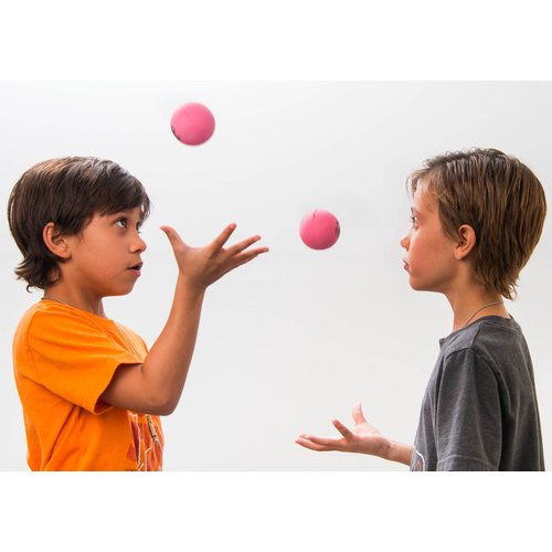 JA-RU Hi-Bounce Pinky Ball (8 Pack) Rubber-Handball Bouncy Balls for Kids. Small Stress Ball. Indoor and Outdoor Sport Party Favors. Bouncing Throwing Play Therapy. 976-8A