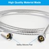 Hibbent All Metal Shower Hose 90 inch (7.5 ft) Bathroom Handheld Shower Head Hose 2.3 meters Extension Replacement Part with Brass Fittings Made of Stainless Steel -Polished Chrome Finish