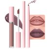 evpct Retractable 1Pcs Lip Liner Pencils and 1 Pcs Lip Gloss Makeup Set for Shaping & Sculpting Lips, Mauve Long-Lasting Waterproof Longwear Matte Rich Lip Colors Liner Crayon Liquid Lipstick 01#