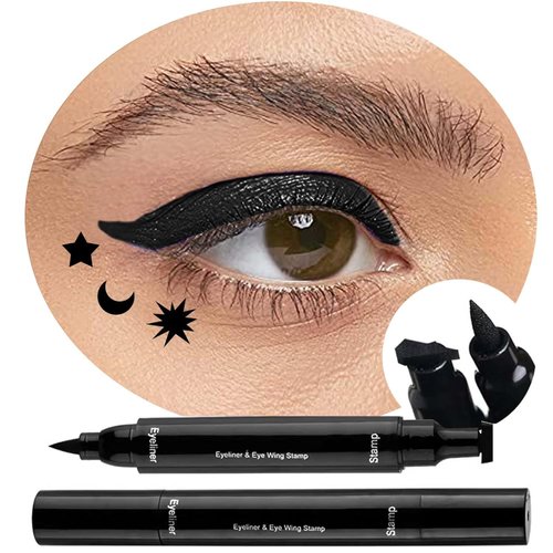 Black Liquid Eyeliner Pencil, Waterproof & Smudge-proof Ultra-Fine Brush Tip Eye Liner, Quick Drying Formula Long Lasting High-Pigmented Up to 24 Hours Eye Makeup Wear(Black)