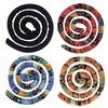 4 Pieces Spiral Lock Hair Tie for Dreadlocks - Iron Wire Embedded, Bendable Ponytail Holders - Long Dreadlock Accessory for Women & Men with Thick Curly Hair