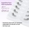 Half Lashes False+ Eyelashes Natural Cat Eye Lashes 10mm Short Eyelashes 3D Volume False Lashes Soft Strip Lashes Pack C Curl Natural Eyelashes Half Fake Lashes 7 Pair EVENTILL