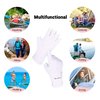 MelodySusie UV Gloves for Gel Nail Lamp, Professional UPF50+ UV Protection Gloves for Manicures, Nail Art Skin Care Fingerless Anti UV Glove Protect Hands from UV Harm (White)
