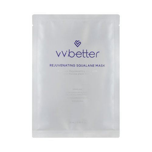 VVBETTER Squalane Face Mask, Korean Moisturizing Mask Sheet for Sensitive Skin, Hypoallergenic & Vegan