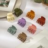 Mixcbe Small Claw Hair Clips for Thin Hair Women Girls, 1.5 Inch Medium Size Strong Hold Claw Hair Clips Double Layer Jaw Clips, Mini Matte Nonslip Clip with Gift Box (Pack of 8 Colors)