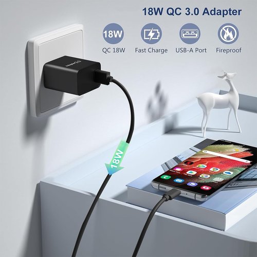 Fast Wall Charger for T-Mobile REVVL 6/6 Pro 5G, REVVL V+ 5G, REVVL 5G, REVVL 4/4+, Revvlry+ USB C Cell Phone Charging Cable Cord (6.6Ft)