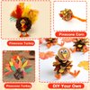 Qyeahkj Thanksgiving Pinecone Trukey Craft Kit for Kids (Makes 16), Fall Crafts Ornament for Kids Teens Adults Thankful Dinner Party Activity Supplies Classroom Project Table Centerpiece Decorations