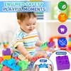 ROHSCE Baby Soft Blocks Building Block Toys, Blocks for Babies 6 Months and Up STEM Educational Toddler Gifts, Baby Soft Rubber Blocks Big Building Blocks Sensory Toys, 46PCS
