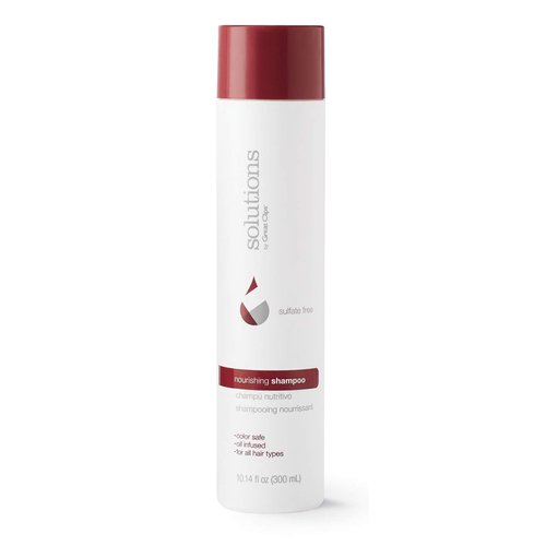 GREAT CLIPS Solutions Nourishing Shampoo 10oz | Argan Oil | Sulfate and Paraben Free | Moisturizes and Restores Shine | Safe for Color-treated Hair