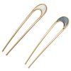 yueton 2PCS U Shaped Moon Alloy Hair Sticks Fashion Metal Hair Chopsticks Hair Forks Hairpins Hair Pins Chignon Pins Long Hair Decorations Hair Styling Pins for Buns, with a Gift Box