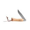 Opinel No. 7 Trekking Knife - Stainless Steel Everyday Carry Folding Pocket Knife with Leather Strap