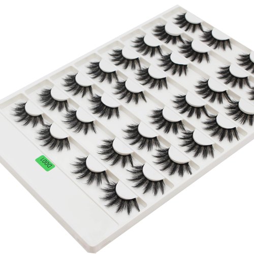 Vayator 16 Pairs 3D Mink Hair False Eyelashes Natural Thick Long Eye Lashes Wispy Makeup Beauty Extension Tools (D001)
