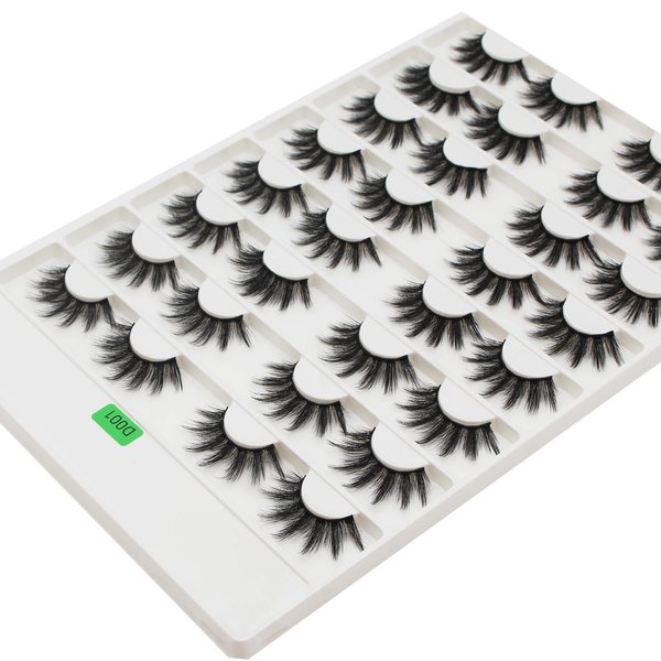 Vayator 16 Pairs 3D Mink Hair False Eyelashes Natural Thick Long Eye Lashes Wispy Makeup Beauty Extension Tools (D001)