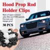 30PCS Hood Prop Rod Holder, Car Hood Support Rod, Hood Clips, Hood Car Grommet Clips, 91503-SS0-003 Car Accessories Car Engine Hood Stay Clips Suitable for Most Cars Bracket Decorative Clip