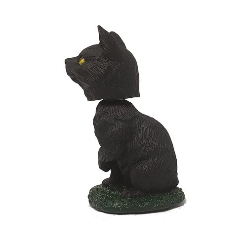 Animal Den Black Cat Bobblehead Figure Statue for Car Dashboard