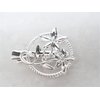 Generic Small gold or silver flower hair barrette alligator clip bridal clip bridal (Primary color: Gold)