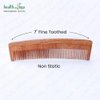 HealthAndYoga™ PureTress Handcrafted Neem Wood Comb - Non-Static and Eco-Friendly Fine Tooth Comb for Men and Women - Soothing Scalp and Hair Health - 7 Inches
