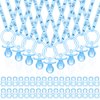 74 Pieces Baby Shower Pacifiers 24 Necklace Acrylic Baby Pacifiers Party Favors 50 Mini Plastic Pacifiers Charm Bulk for Baby Shower Party Decorations Games Table Scatter(Blue)