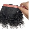 100% Human Hair Bangs Afro Curly Fringe Hair Bangs Fluffy Kinky Curly Human Hairpieces for Black Women Clip in on Hair Extensions (Dark Brown Color)
