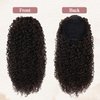 Curly Drawstring Ponytail for Black Women 14" Kinky Curly Natural Look Synthetic Hair Clip On Ponytails Extension for Women (Cholocate Brown #4)