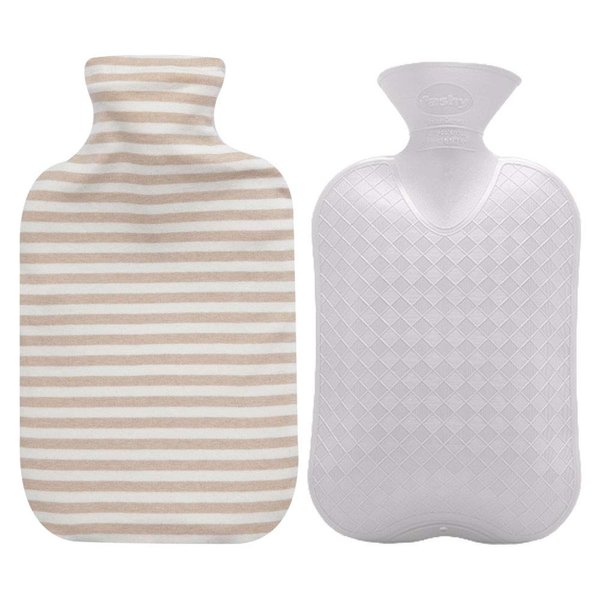 Fashy Hot Water Bottle with Organic Cotton Cover (Ivory, 67oz)
