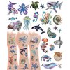 210Pcs Under the Sea Party Temporary Tattoos - Under The Sea Party Favors, Under the Sea Party Decorations, Whale Jellyfish Octopus Tattoo, 18 Sheets