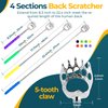 Ohuhu 8 Pack Back Scratcher: Extendable Telescopic Bear Claw Scratchers Back Itching Scalp Scratchers Portable Massager Hand Massage Tool with Rubber Handles Great for Mother Father Christmas Gifts